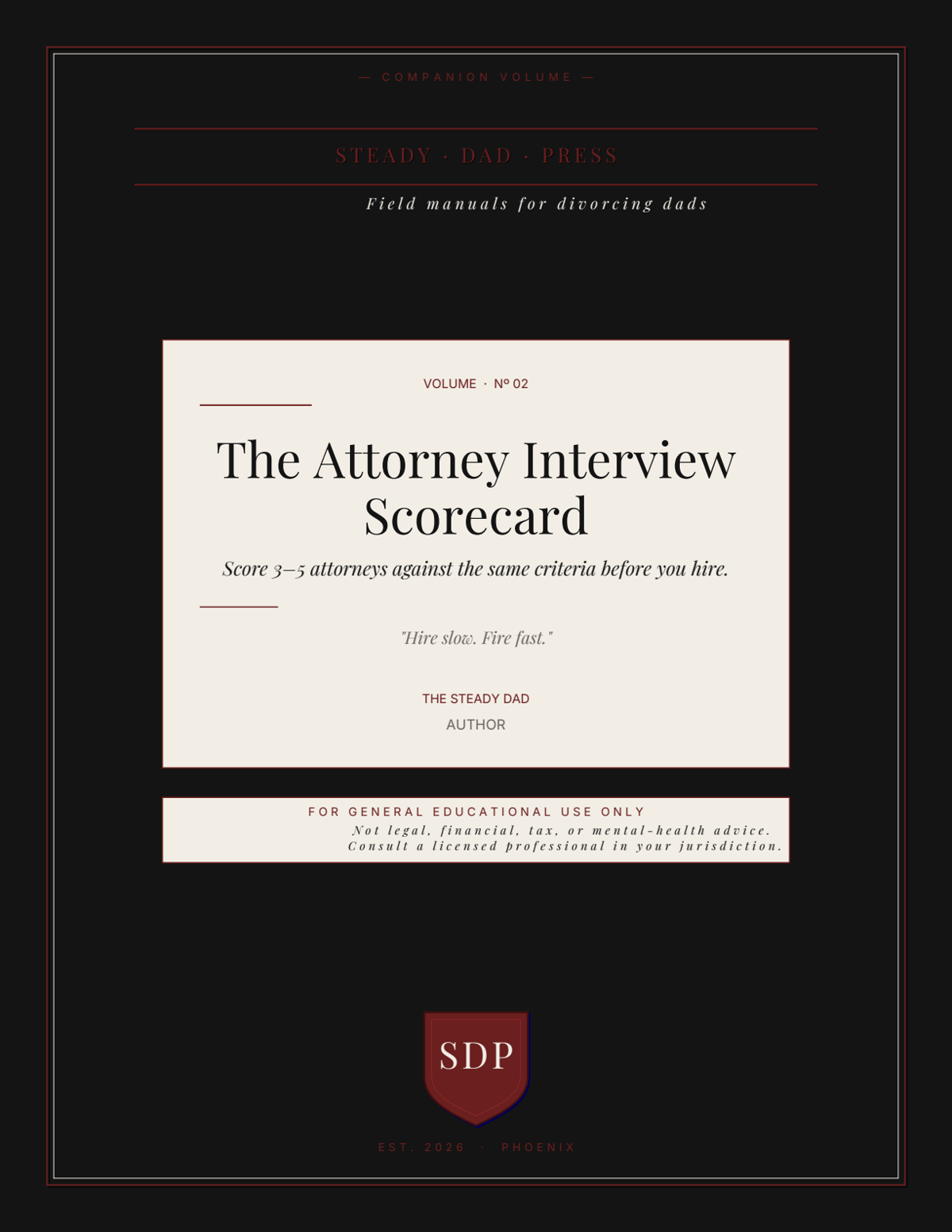 Attorney Interview Scorecard cover