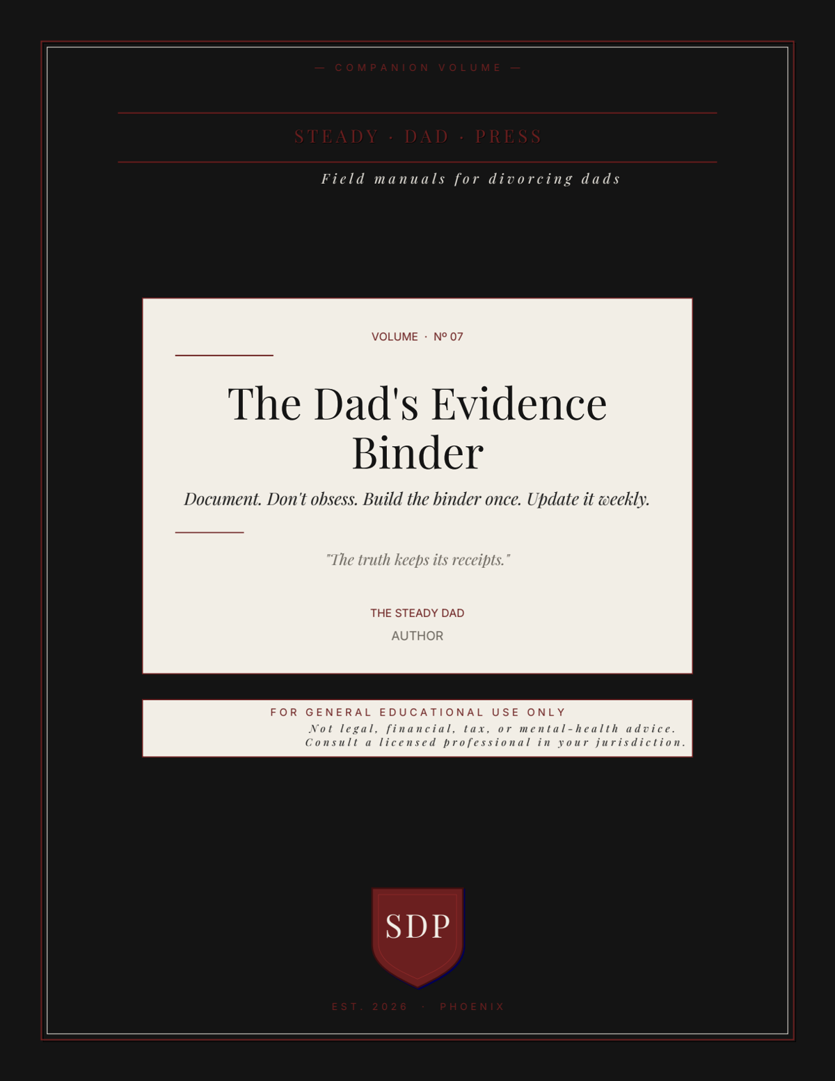Dad's Evidence Binder cover