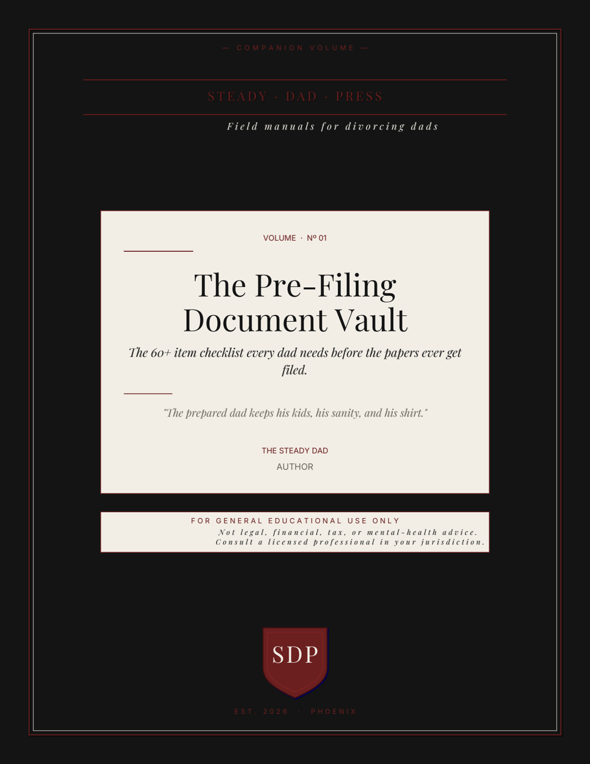 The Pre-Filing Document Vault cover